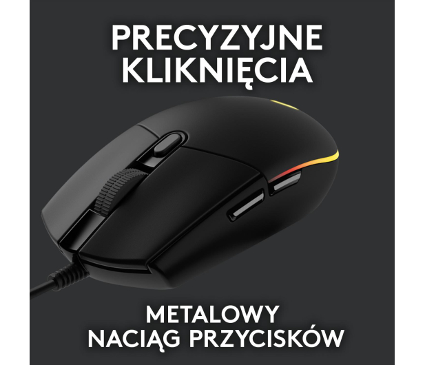 LOGITECH G102 Lightsync Gaming Mouse czarna 910-005823 - 574603 - zdjęcie 10